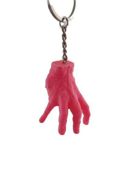 Pembe Wednesday Hands Thing El Anahtarlık