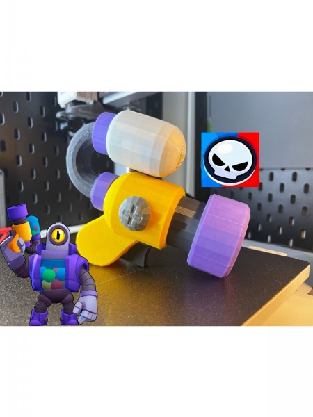 Brawl Stars Ricochet'in Tabancası 3D Baskı
